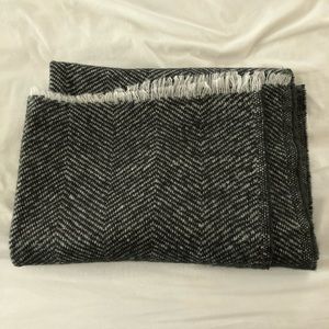 Grey herringbone blanket scarf. Worn twice.